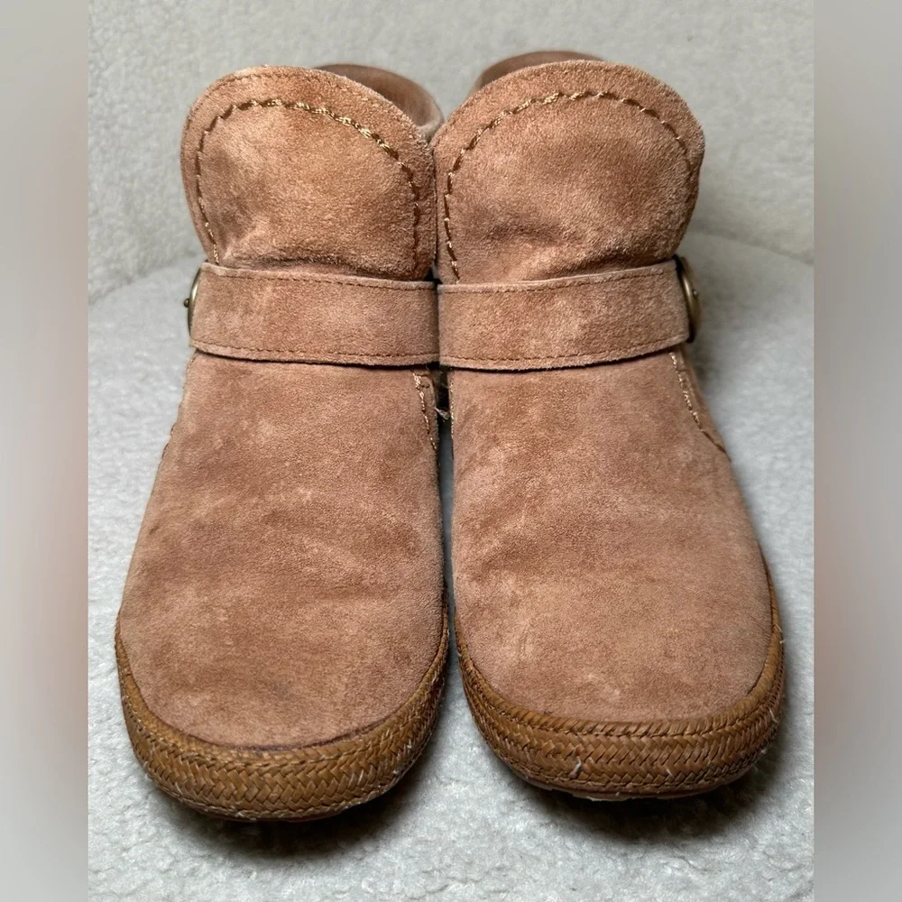 UGG Amely booties boots‎ slip-on moccasins fringe suede boho bohemian cute girly